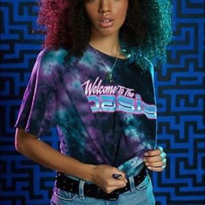 ready player one tie dye crop top